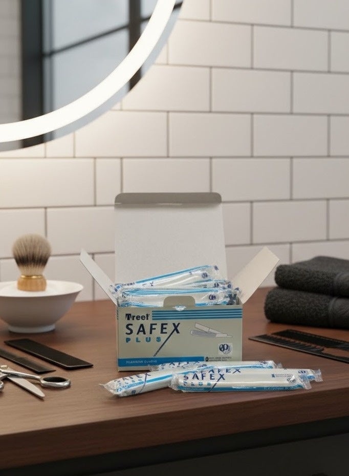 Safex Treet Safex Plus Disposable Salon Razors 50pcs – Platinum Blades for a Luxurious Shave - Image 4